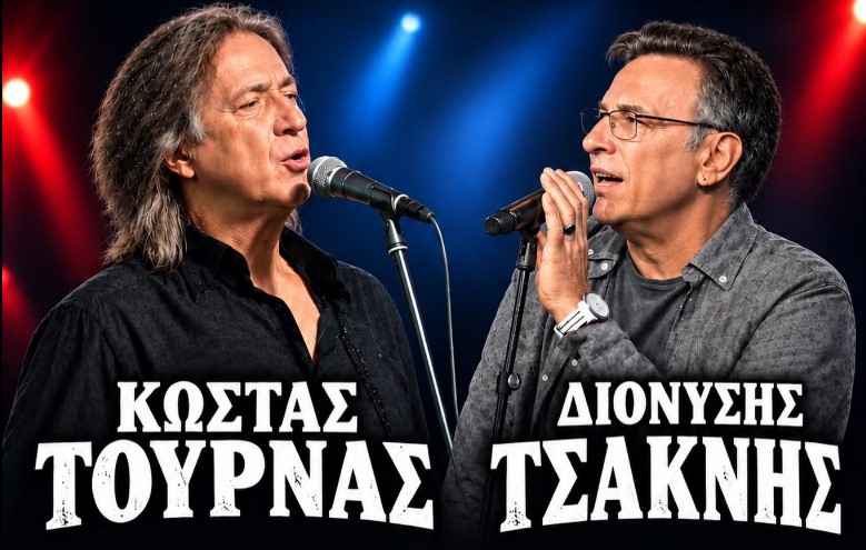 Κώστας Τουρνάς & Διονύσης Τσακνής live στα Τρίκαλα με «Το Ροκ το Ελληνικό»